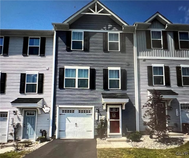 view of property with a garage