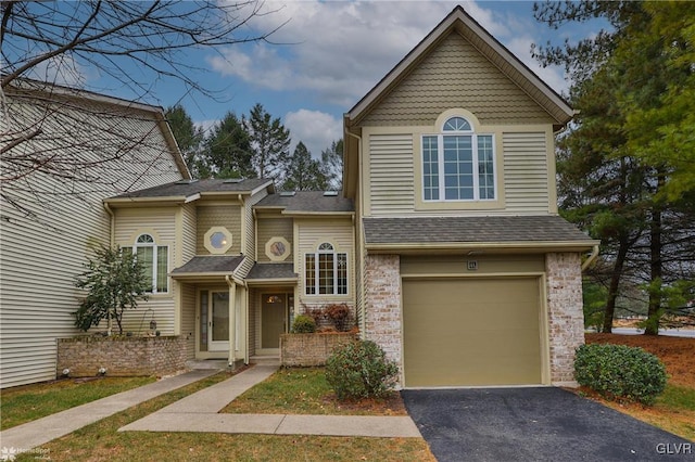 view of front facade with a garage