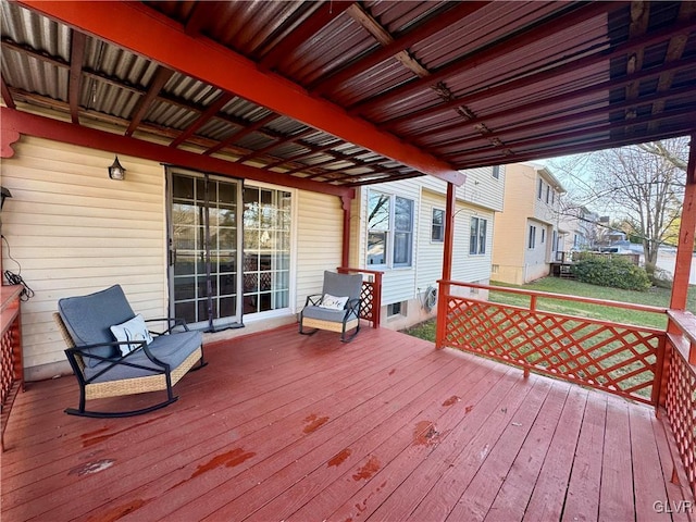 view of wooden terrace