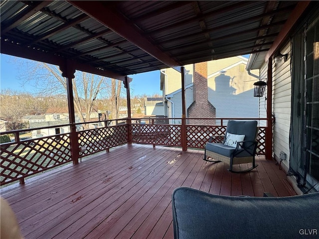 view of wooden terrace