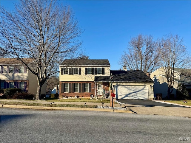 view of front facade with a garage