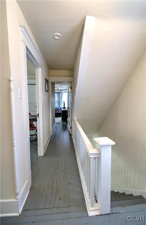 hallway featuring hardwood / wood-style flooring