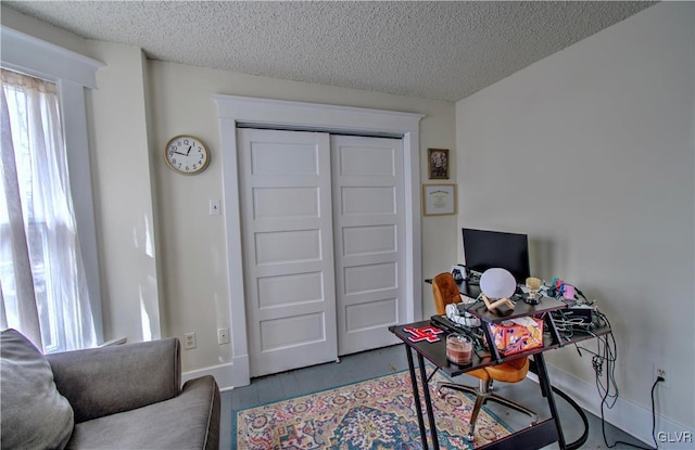 812 Lehigh St, Jim Thorpe Borough, PA 18229 - home office with a textured ceiling and wood finished floors