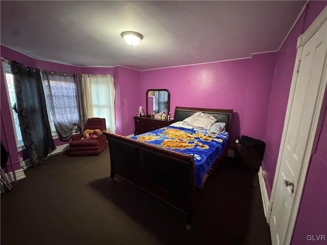 view of carpeted bedroom