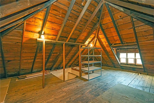 view of attic