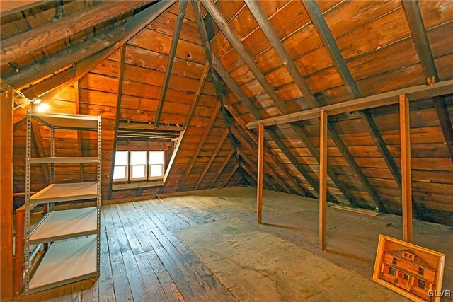 view of attic