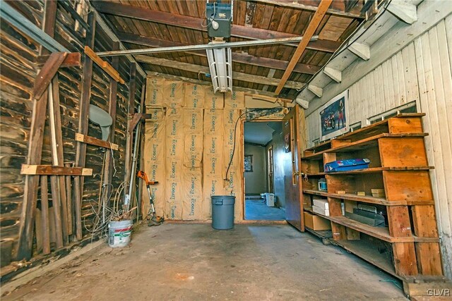 view of storage area