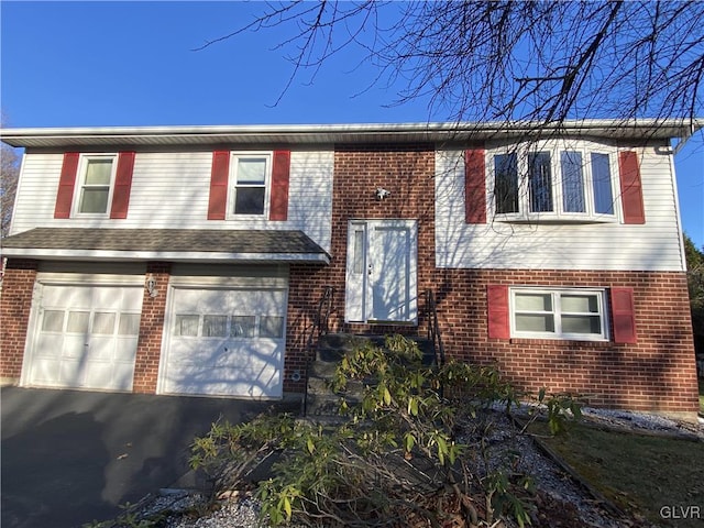 split foyer home with a garage