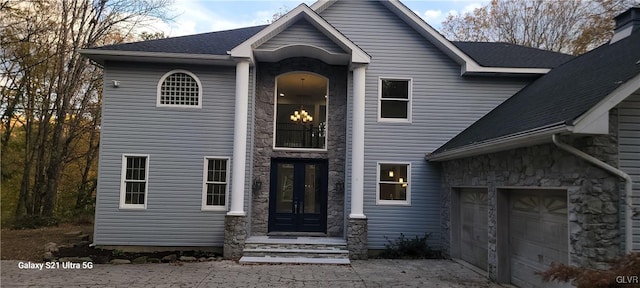 view of front of home featuring a garage