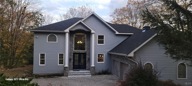 view of front of house featuring a garage