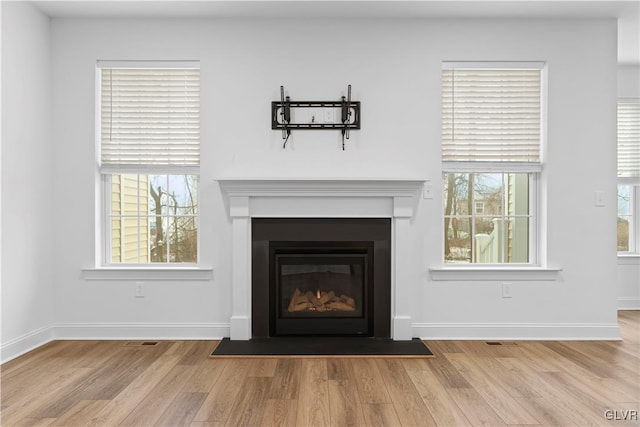 interior details featuring hardwood / wood-style flooring