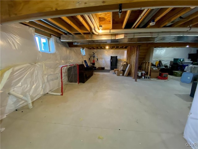 view of basement