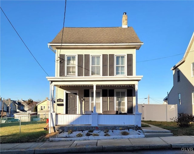 view of front of house with a porch