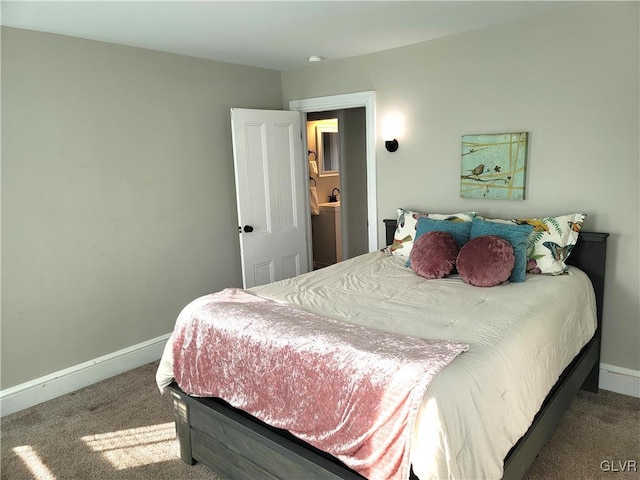 bedroom with carpet floors