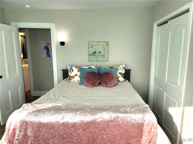 bedroom with a closet