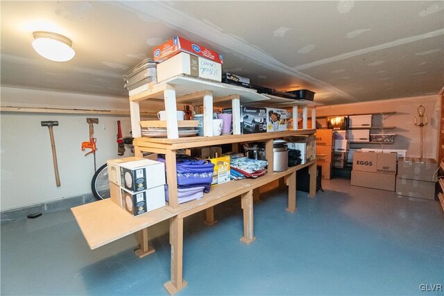 view of storage area