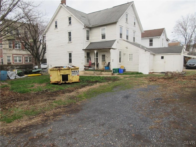 view of rear view of property