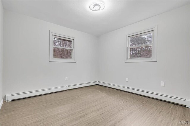 empty room featuring light hardwood / wood-style floors