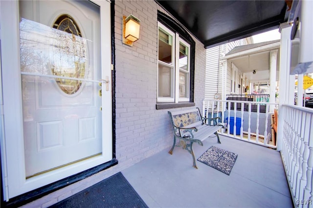 entrance to property with a porch