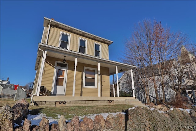 view of front of house featuring a porch