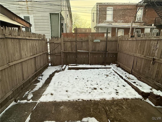 view of snowy yard