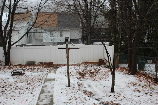 view of snowy yard