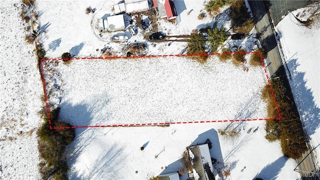 view of snowy aerial view