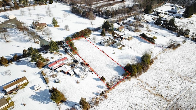 view of snowy aerial view