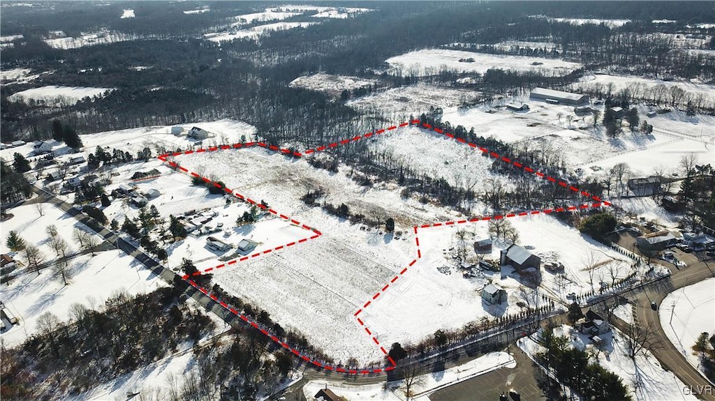 Marienstein Rd, Nockamixon Twp, PA 18942 - view of snowy aerial view