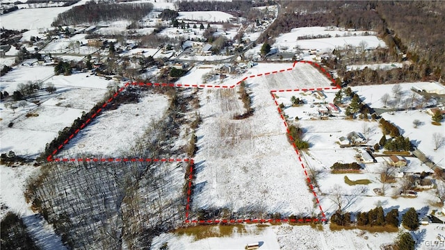 view of snowy aerial view