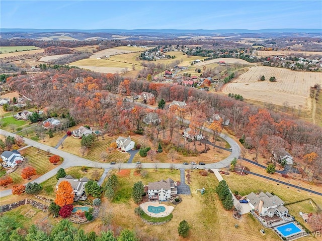 bird's eye view featuring a rural view