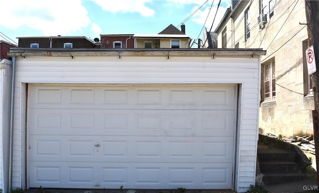 garage featuring cooling unit