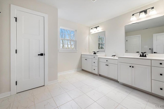 bathroom with vanity