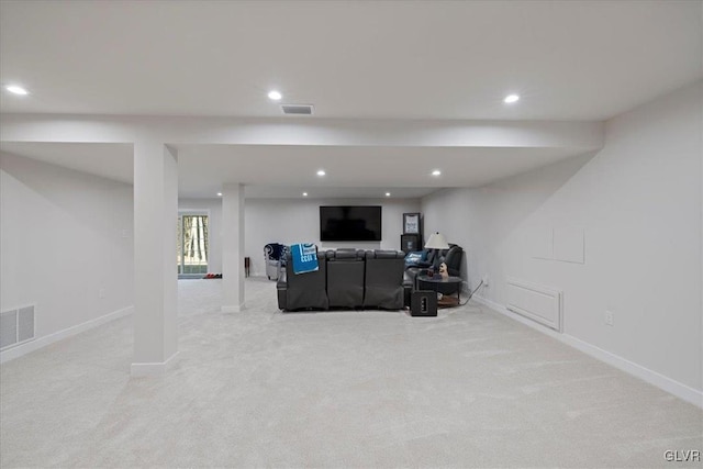 view of carpeted living room