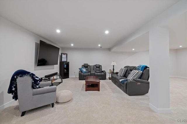 view of carpeted living room