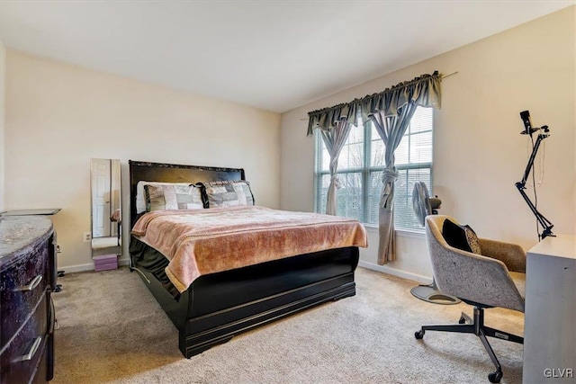 view of carpeted bedroom