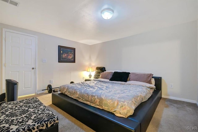 view of carpeted bedroom