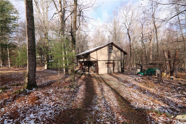 exterior space with an outdoor structure