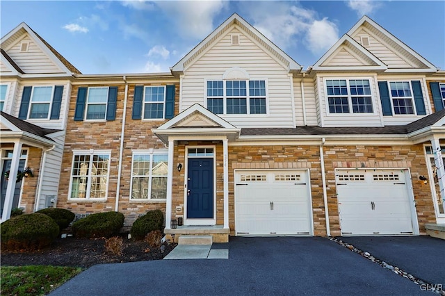 view of property with a garage