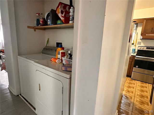 laundry area featuring separate washer and dryer