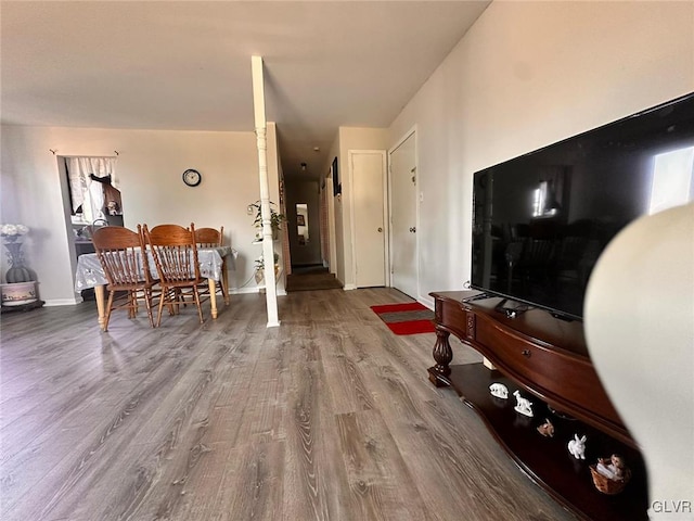 entryway with hardwood / wood-style flooring