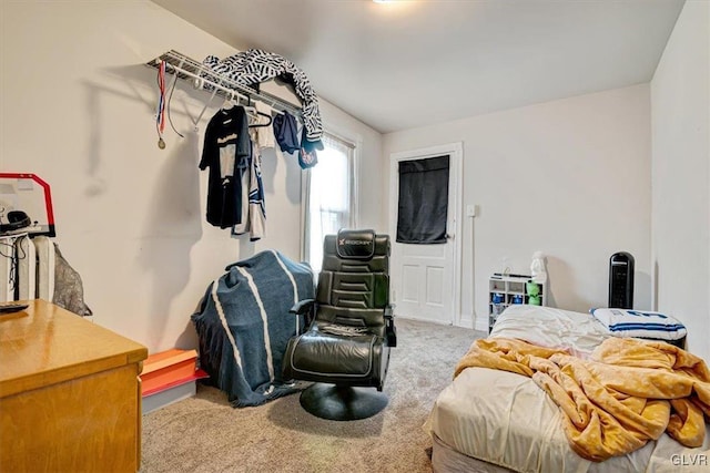 view of carpeted bedroom