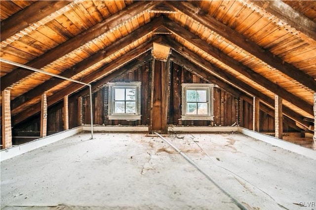 view of attic