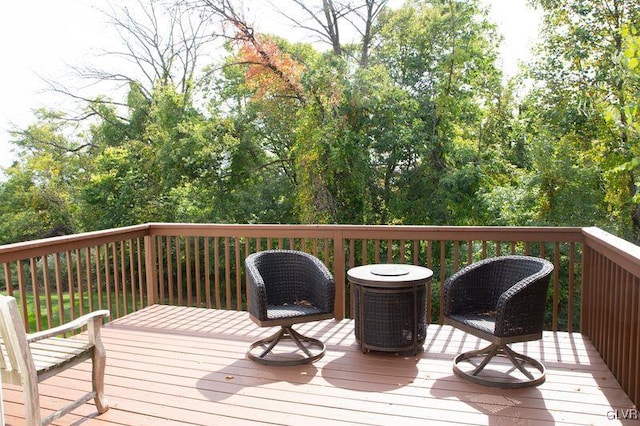 view of wooden terrace