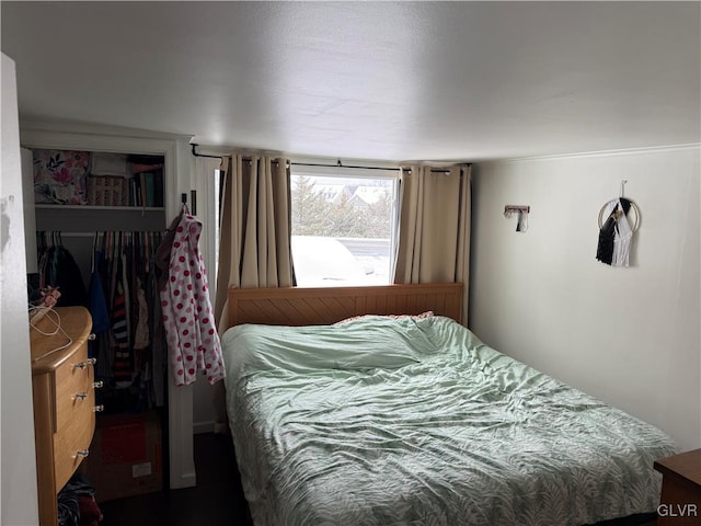 bedroom with a closet