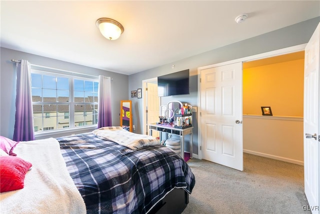 view of carpeted bedroom