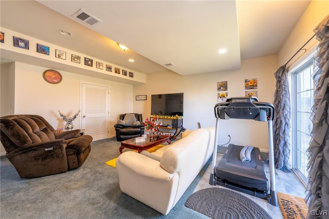 view of carpeted living room