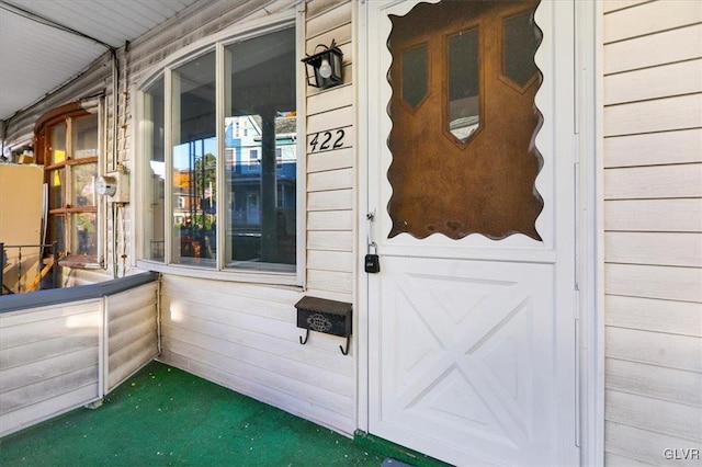 view of doorway to property