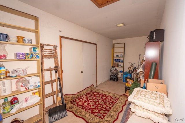 interior space featuring a closet