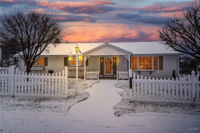 view of front of house with covered porch